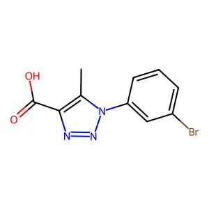 1-(3-bromophenyl)-5-methyl-1H-1,2,3-triazole-4-carboxylic acid structure