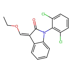 1-(2,6-dichlorophenyl)-3-(ethoxymethylene)-1,3-dihydro-2H-indol-2-one structure