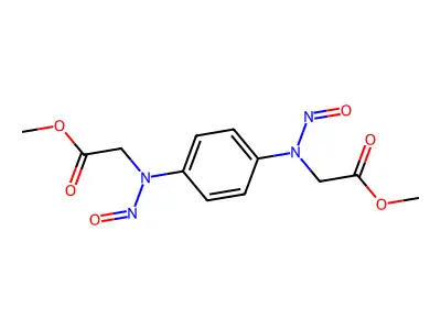 N,N'-1,4-Phenylenebis[N-nitroso-glycine Dimethyl Ester; BNN5 Methyl Ester; structure