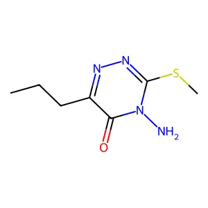 1,2,4-Triazin-5(4H)-one, 4-amino-3-(methylthio)-6-propyl- structure