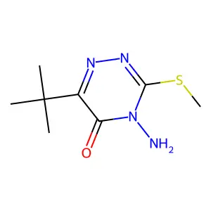 4-amino-6-tert-butyl-3-methylsulfanyl-1,2,4-triazin-5-one structure