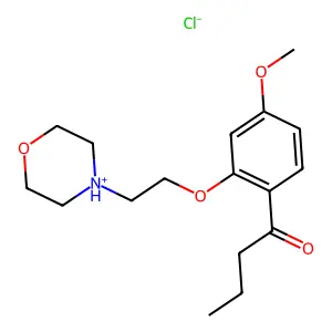 Butyrophenone, 4'-methoxy-6'-(2-morpholinoethoxy)-, hydrochloride structure