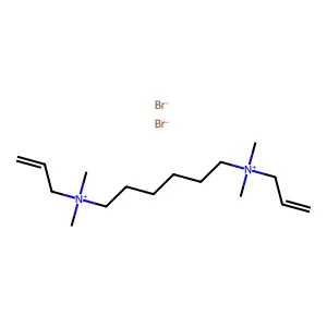 6-[dimethyl(prop-2-enyl)azaniumyl]hexyl-dimethyl-prop-2-enylazanium dibromide structure