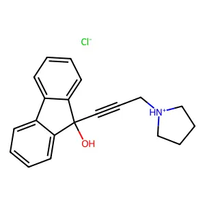 9-(3-(1-Pyrrolidinyl)-1-propynyl)fluoren-9-ol hydrochloride structure