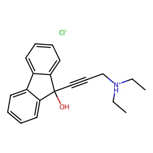 9-(3-(Diethylamino)-1-propynyl)fluoren-9-ol hydrochloride structure