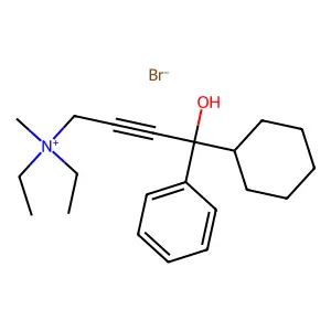 (4-cyclohexyl-4-hydroxy-4-phenylbut-2-ynyl)-diethyl-methylazanium bromide structure
