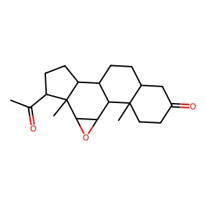 11alpha,12alpha-Epoxy-5beta-pregnane-3,20-dione structure