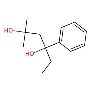 2-methyl-4-phenylhexane-2,4-diol structure