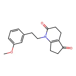 1-[2-(3-methoxyphenyl)ethyl]-3,4,6,7-tetrahydrocyclopenta[b]pyridine-2,5-dione structure
