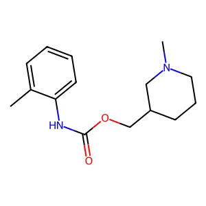 (1-methylpiperidin-3-yl)methyl N-(2-methylphenyl)carbamate structure