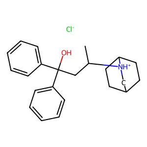 2-Azabicyclo(2.2.2)octane-2-propanol, beta-methyl-alpha,alpha-diphenyl-, hydrochloride structure