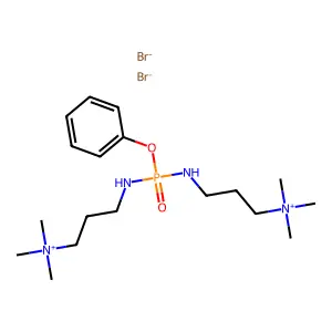 (Phosphinicobis(iminotrimethylene))bis(trimethylammonium bromide) phenyl ester structure