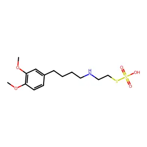1,2-dimethoxy-4-[4-(2-sulfosulfanylethylamino)butyl]benzene structure