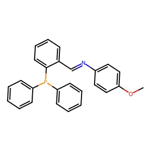 1-(2-diphenylphosphanylphenyl)-N-(4-methoxyphenyl)methanimine structure