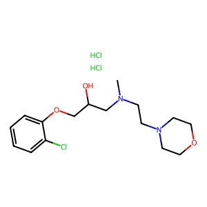 1-(2-chlorophenoxy)-3-[methyl(2-morpholin-4-ylethyl)amino]propan-2-ol;dihydrochloride structure