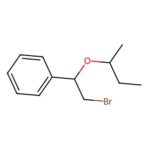 (2-bromo-1-butan-2-yloxyethyl)benzene structure