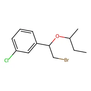 1-(2-bromo-1-butan-2-yloxyethyl)-3-chlorobenzene structure