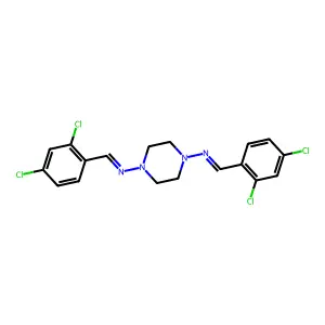 1-(2,4-dichlorophenyl)-N-[4-[(2,4-dichlorophenyl)methylideneamino]piperazin-1-yl]methanimine structure