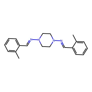 1-(2-methylphenyl)-N-[4-[(2-methylphenyl)methylideneamino]piperazin-1-yl]methanimine structure
