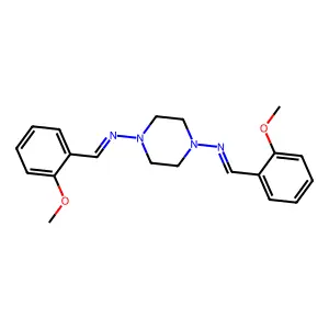 1-(2-methoxyphenyl)-N-[4-[(2-methoxyphenyl)methylideneamino]piperazin-1-yl]methanimine structure