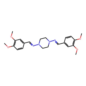 1-(3,4-dimethoxyphenyl)-N-[4-[(3,4-dimethoxyphenyl)methylideneamino]piperazin-1-yl]methanimine structure