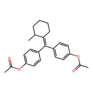 [4-[(4-acetyloxyphenyl)-(2-methylcyclohexylidene)methyl]phenyl] acetate structure