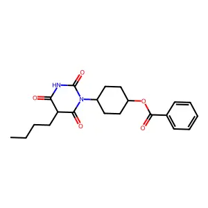 [4-(5-butyl-2,4,6-trioxo-1,3-diazinan-1-yl)cyclohexyl] benzoate structure