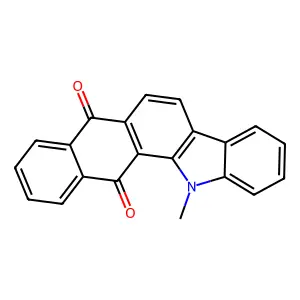12-methylnaphtho[3,2-a]carbazole-5,13-dione structure