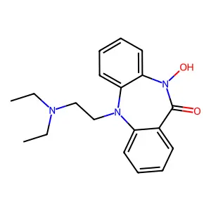 11H-Dibenzo(b,e)(1,4)diazepin-11-one, 5,10-dihydro-5-(2-(diethylamino)ethyl)-, N-oxide structure