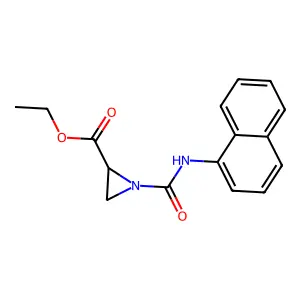 ethyl 1-(naphthalen-1-ylcarbamoyl)aziridine-2-carboxylate structure