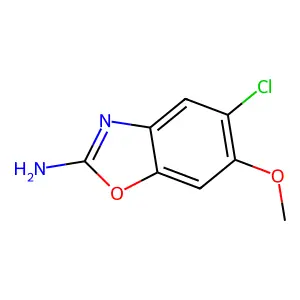 5-chloro-6-methoxy-1,3-benzoxazol-2-amine structure