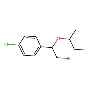 1-(2-bromo-1-butan-2-yloxyethyl)-4-chlorobenzene structure
