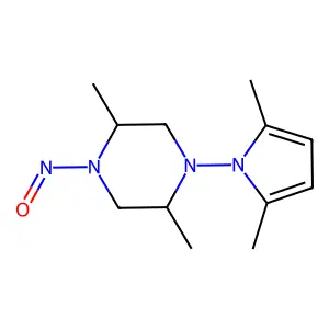 1-(2,5-Dimethyl-1H-pyrrol-1-yl)-2,5-dimethyl-4-nitrosopiperazine structure