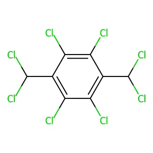 1,2,4,5-tetrachloro-3,6-bis(dichloromethyl)benzene structure
