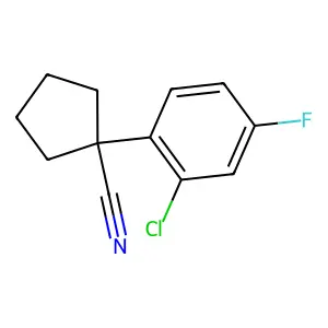 1-(2-chloro-4-fluorophenyl)cyclopentane-1-carbonitrile structure