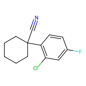 1-(2-chloro-4-fluorophenyl)cyclohexane-1-carbonitrile structure