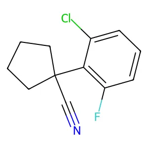 1-(2-chloro-6-fluorophenyl)cyclopentane-1-carbonitrile structure