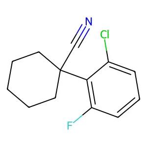 1-(2-chloro-6-fluorophenyl)cyclohexane-1-carbonitrile structure