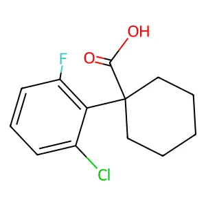 1-(2-chloro-6-fluorophenyl)cyclohexane-1-carboxylic acid structure