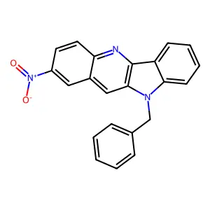 10-Benzyl-2-nitro-10H-indolo[3,2-b]quinoline structure
