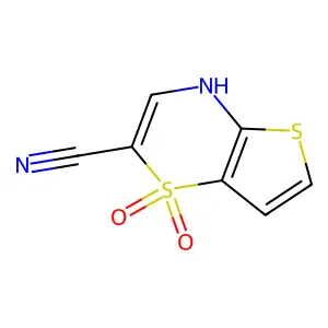 1,1-dioxo-4H-thieno[3,2-b][1,4]thiazine-2-carbonitrile structure