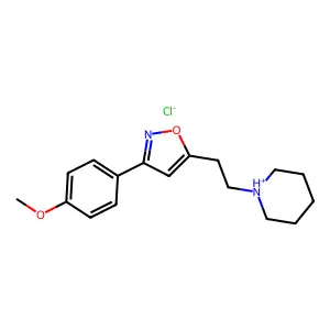 3-(p-Methoxyphenyl)-5-(2-piperidinoethyl)isoxazole hydrochloride structure