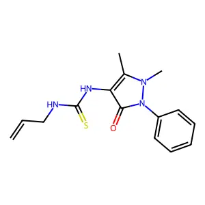 1-(1,5-dimethyl-3-oxo-2-phenylpyrazol-4-yl)-3-prop-2-enylthiourea structure