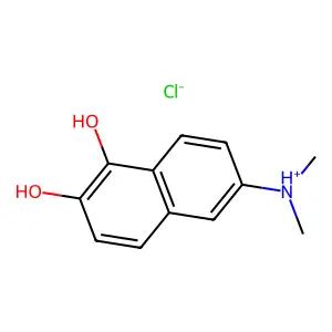 (5,6-dihydroxynaphthalen-2-yl)-dimethylazanium chloride structure