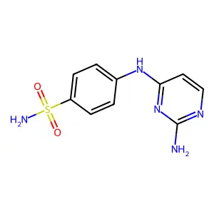 4-[(2-aminopyrimidin-4-yl)amino]benzenesulfonamide structure