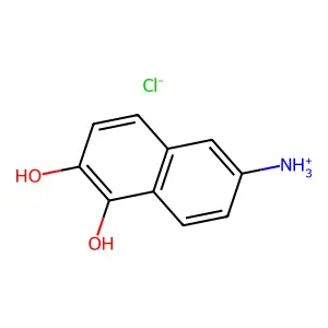 1,2-NAPHTHALENEDIOL, 6-AMINO-, HYDROCHLORIDE structure