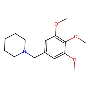 1-[(3,4,5-trimethoxyphenyl)methyl]piperidine structure
