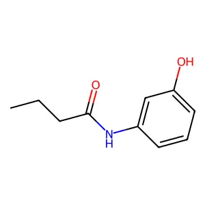 N-(3-hydroxyphenyl)butanamide structure