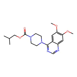 2-methylpropyl 4-(6,7-dimethoxyquinazolin-4-yl)piperazine-1-carboxylate structure