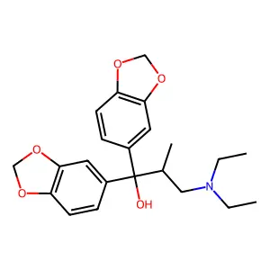 1,1-bis(1,3-benzodioxol-5-yl)-3-(diethylamino)-2-methylpropan-1-ol structure